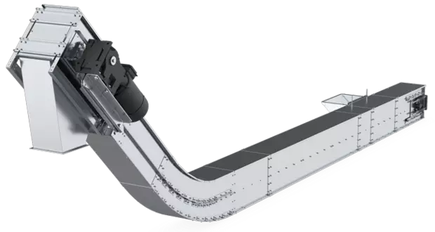 PETKUS trough chain conveyor TKS with inclination